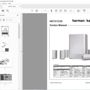 Harman kardon HKTS7/230 Service Manual  - PDF DOWNLOAD