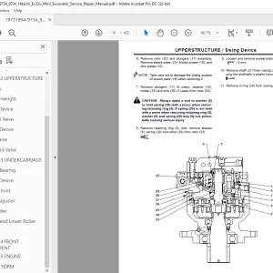 Hitachi EX33 Mini Excavator Service Repair Manual - PDF DOWNLOAD