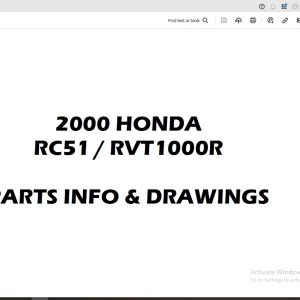 Honda 2000 HONDA RC51  RVT1000R Parts Manual - PDF