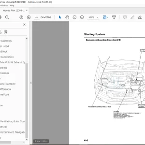 Honda Pilot 2009-2010 Service Manual - PDF DOWNLOAD