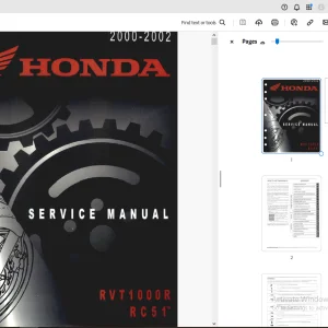 Honda RVT1000R 2000-2002 Service Manual - PDF