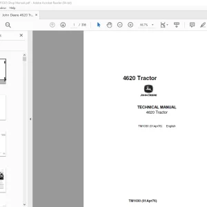John Deere 4620 Tractor Technical Manual TM1030 - PDF DOWNLOAD