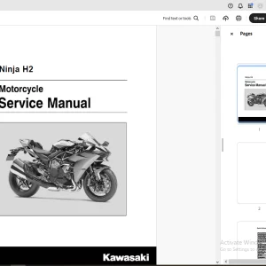 Kawasaki Ninja H2 Motorcycle Service Manual  - PDF