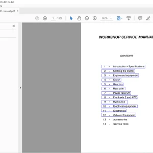 MASSEY FERGUSON MF8100 Series Tractors Workshop Manual - PDF