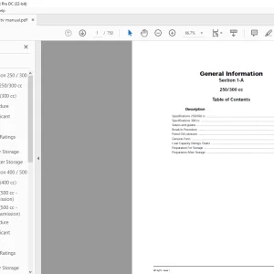 Massey Ferguson 200/300 cc Agtv Model Service & Maintenance Manual PDF