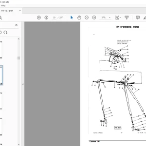 Massey Ferguson MF 187 Combine 419195 Parts Manual - PDF