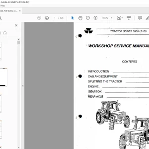Massey Ferguson MF 3000/3100 Series Tractor Workshop Manual - PDF