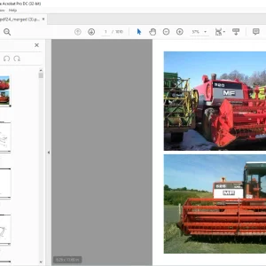 Massey Ferguson MF 520/525 COMBINES Harvester Engine Parts Manual PDF