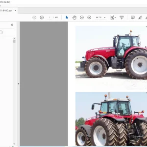 Massey Ferguson MF 8470/8480 TRACTOR-1637446 Parts Manual - PDF