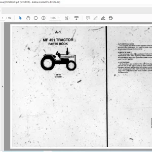 Massey Ferugon MF 451 Tractor Parts Manual - PDF DOWNLOAD