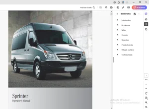 Mercedes-Benz 2010 Sprinter Operators Manual - PDF