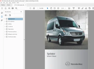 Mercedes-Benz 2012 Sprinter Operators Manual - PDF DOWNLOAD