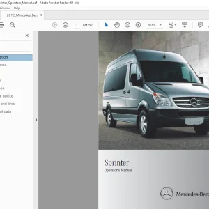 Mercedes-Benz 2012 Sprinter Operators Manual  - PDF DOWNLOAD