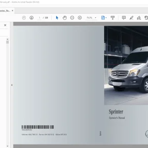 Mercedes-Benz 2014 Sprinter Operating Manual - PDF DOWNLOAD