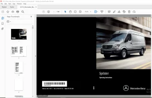 Mercedes-Benz 2015 Sprinter Operating Instructions Manual - PDF