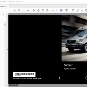 Mercedes-Benz 2015 Sprinter Operating Instructions Manual - PDF