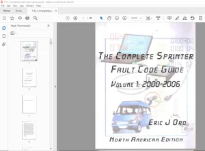 Mercedes-Benz 316CD1/416CD1 Sprinter Fault Code Guide Manual - PDF
