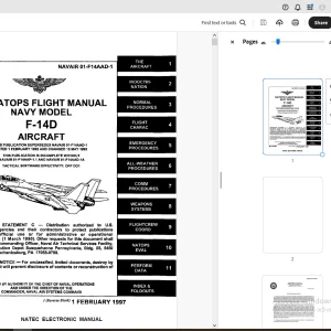 NATOPS Navy Model F-14D 1997 Aircraft Flight Manual - PDF