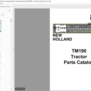 New Holland TM 190 Tractor Parts Manual - PDF DOWNLOAD