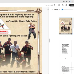 Pakamut Filipino Fighting System of Stick Knife Fighting Arts Manual