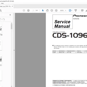 Pioneer 1DIN SINGLE CD PLAYER CDS-1096ZT ES Service Manual - PDF DOWNLOAD