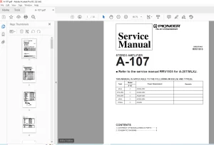 Pioneer A-107 STEREO AMPLIFIER Service Manual - PDF DOWNLOAD