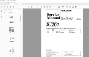 Pioneer A-207 STEREO AMPLIFIER Service Manual - PDF DOWNLOAD