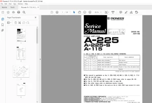 Pioneer A-225 A-225-S A-115 STEREO AMPLIFIER Service Manual - PDF DOWNLOAD