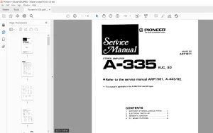 Pioneer A-335 STEREO AMPLIFIER Service Manual - PDF DOWNLOAD