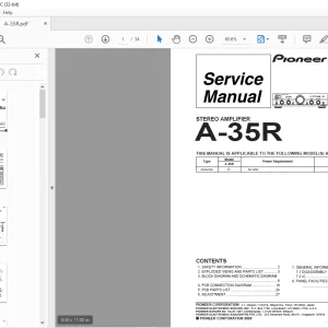 Pioneer A-35R STEREO AMPLIFIER Service Manual - PDF DOWNLOAD