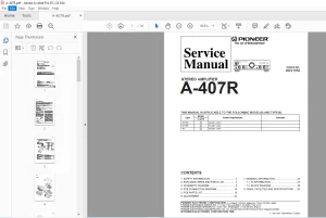 Pioneer A-407R STEREO AMPLIFIER Service Manual - PDF DOWNLAOD