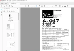 Pioneer A-447 A-447-S A-337 A-337-S STEREO AMPLIFIER Service Manual - PDF DOWNLOAD