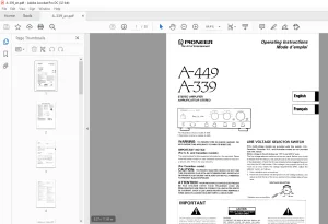 Pioneer A-449 A-349 STEREO AMPLIFIER Service Manual - PDF DOWNLOAD