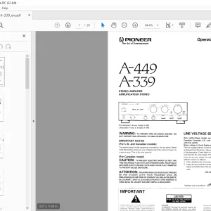 Pioneer A-449 A-349 STEREO AMPLIFIER Service Manual - PDF DOWNLOAD