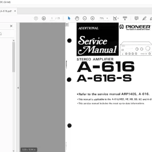 Pioneer A-616 A-616-S STEREO AMPLIFIER Service Manual - PDF DOWNLOAD