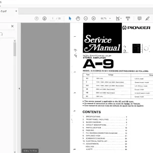 Pioneer A-9 Stereo Amplifier Service Manual-590 - PDF DOWNLOAD