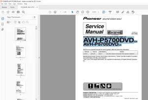 Pioneer AVH-P5700DVD/EW AVH-P5700DVD/UC AV Receiver/DVD Player 6.5 inch Wide Display Service Manual - PDF