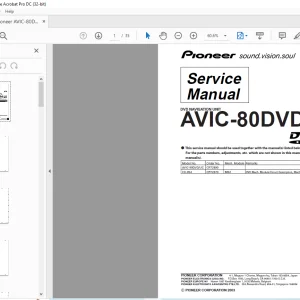Pioneer AVIC-80DVD UC DVD NAVIGATION UNIT Service Manual - PDF DOWNLOAD