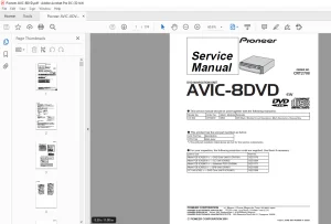 Pioneer AVIC-8DVD EW DVD NAVIGATION UNIT Service Manual - PDF DOWNLOAD