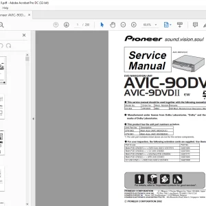 Pioneer AVIC-90DVD UC AVIC-90DVD EW DVD NAVIGATION UNIT Service Manual - PDF