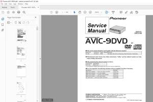 Pioneer AVIC-9DVD UC DVD NAVIGATION UNIT Service Manual - PDF DOWNLOAD