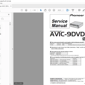 Pioneer AVIC-9DVD UC DVD NAVIGATION UNIT Service Manual - PDF DOWNLOAD