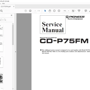 Pioneer CD-P75FM UC,EW MULTI-PLAY CD ADAPTOR Service Manual - PDF