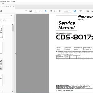 Pioneer CDS-8017ZT X1N/ES CAR COMPACT DISC PLAYER Service Manual - PDF DOWNLOAD