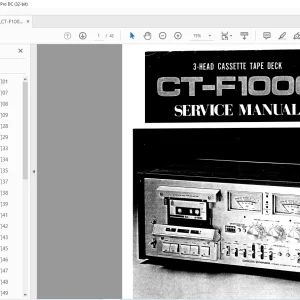Pioneer CT-F1000 3-Head Cassette Tape Deck Service Manual - PDF DOWNLOAD