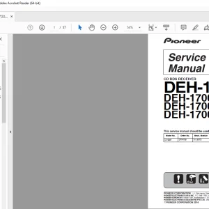 Pioneer DEH-1700UB  DEH-1700UBA  DEH-1700UBB  DEH-1700UBG Service Manual PDF