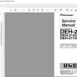 Pioneer DEH-2100UB/XS/EW5 DEH-2120UB/XS/EW5 DEH-2110UB/XS/UR Service Manual PDF