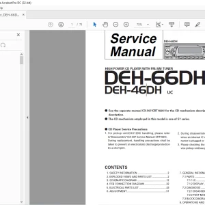 Pioneer DEH-66DH UC DEH-46DH UC HIGH POWER CD PLAYER WITH FM/AM TUNER Service Manual - PDF DOWNLOAD