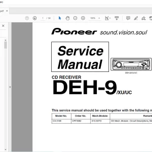 Pioneer DEH-9/XU/UC CD RECEIVER Service Manual - PDF DOWNLOAD