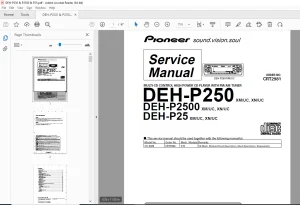 Pioneer DEH-P250XM/UC DEH-P2500XM/UC XN/UC DEH-P25XM/UC Service Manual PDF
